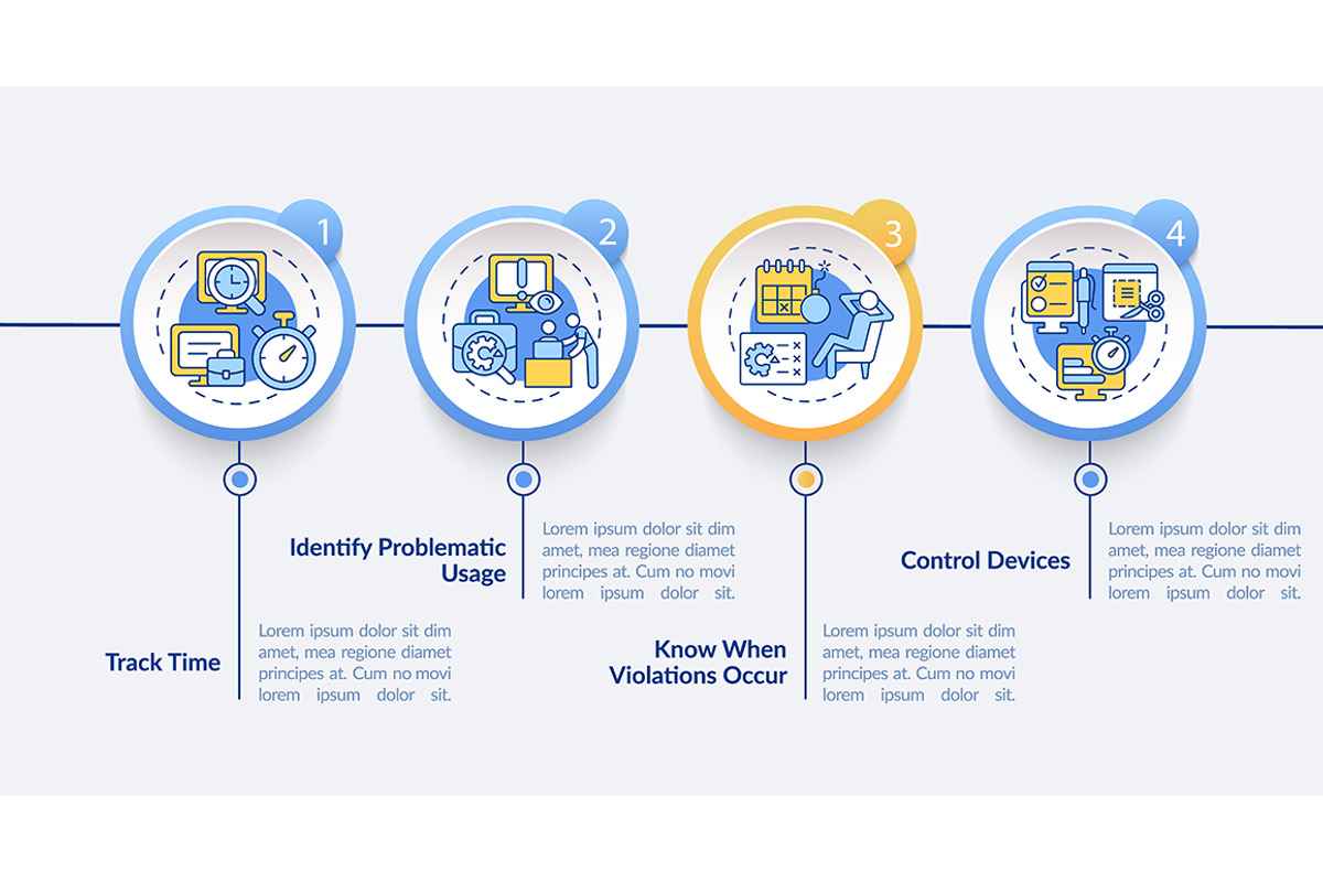 Work monitoring vector infographic, a Templates & Theme by IMG Visuals