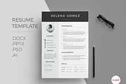 Elegant 1 page Resume Template, a Resume Template by Emaholic Template (Thumbnail 1 of 5)