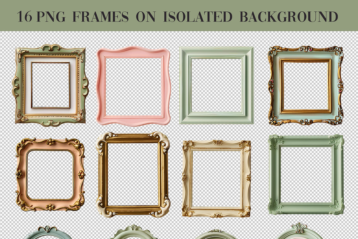 Vintage Cottagecore Frames PNG, an Object Graphic by NataKa (Photo 2 of 5)