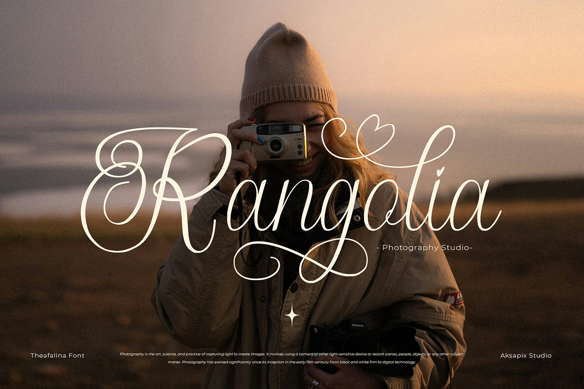 Theafalina - Beauty Elegant Script, a Script Font by Aksapix Studio (Photo 3 of 10)