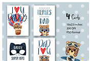 Father's Day Watercolor, an Animal Illustration by Natalya_Mona_Art (Thumbnail 5 of 10)