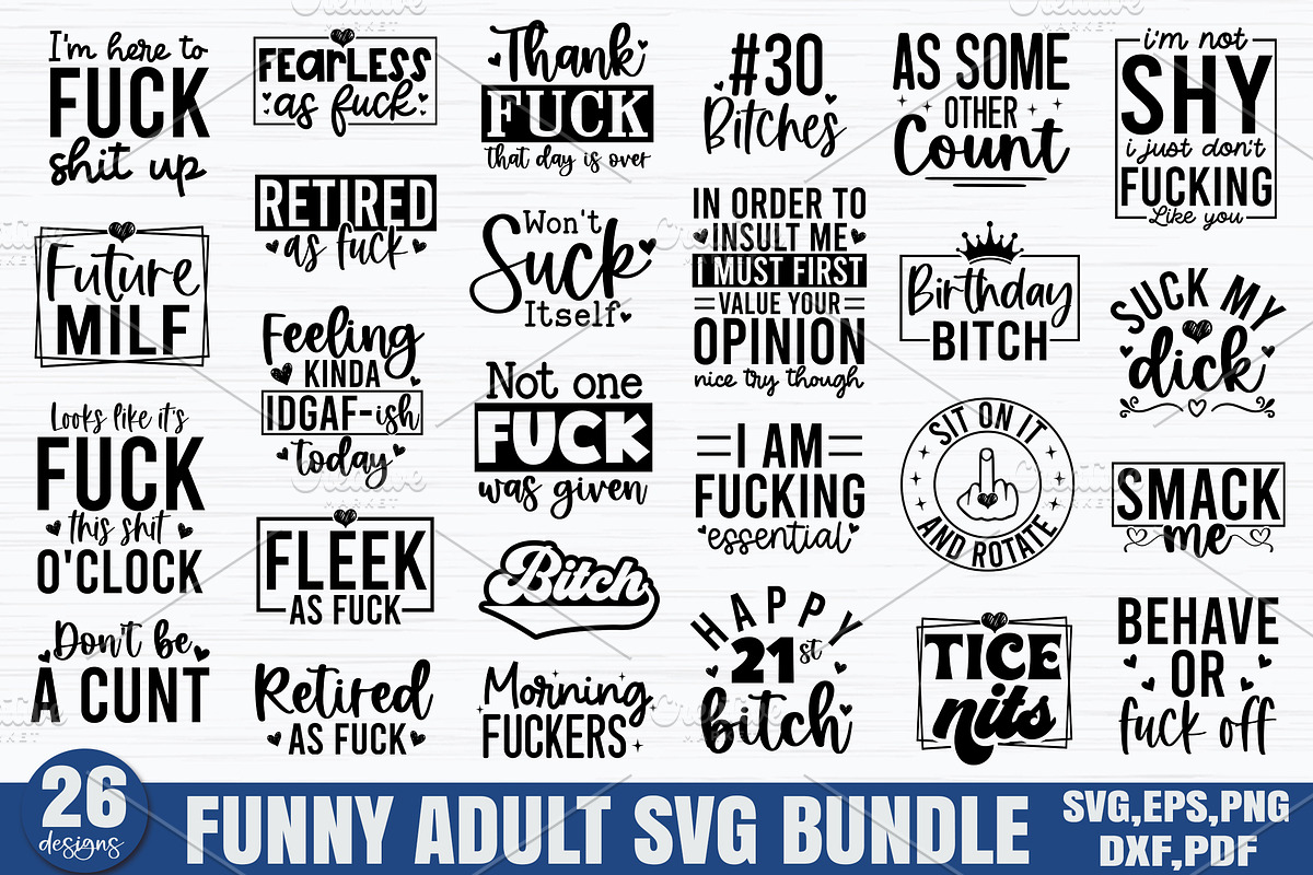 Funny Adult Svg Bundle, Adult Svg, a Graphic by Designer302 (Photo 1 of 27)