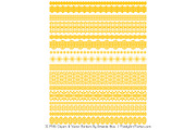 Yellow Lace Clipart Borders, an Illustration by Amanda Ilkov (Thumbnail 4 of 5)