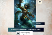 Greek Sea Gods Digital Papers, a Person Illustration by ThatsDesignArt (Thumbnail 7 of 10)