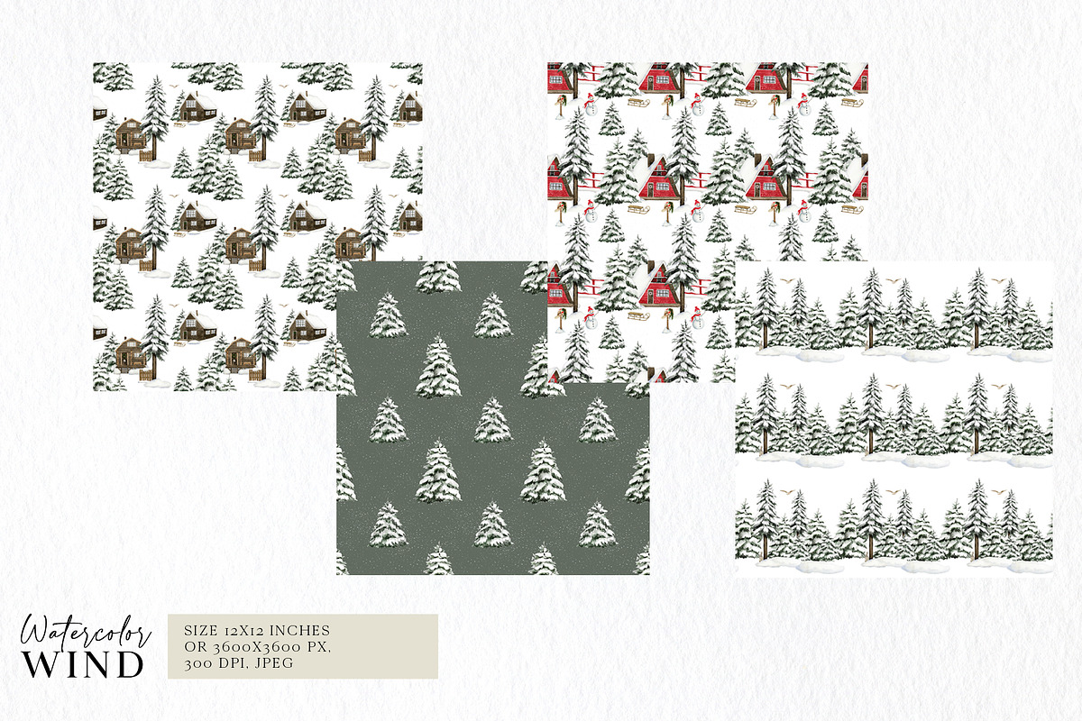 Christmas Forest Cabin Clipart, an Illustration by Ksenia Shmakova (Photo 8 of 13)