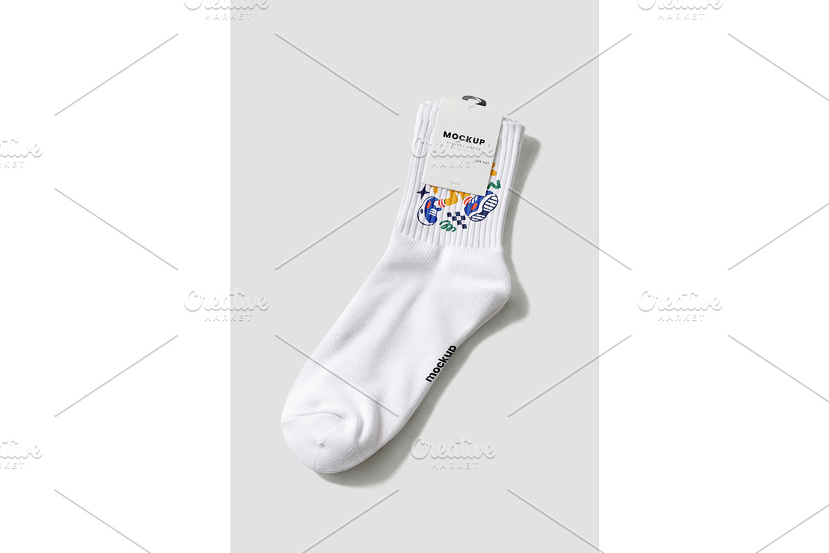 Realistic Socks Mockup, a Merchandise Mockup by Mockthethics. (Photo 4 of 4)