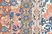 Bohemian Flowers Digital Papers, a Pattern Graphic by Maishop (Thumbnail 2 of 4)