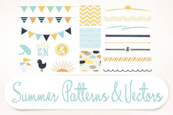Summer Patterns & Vectors preview 5