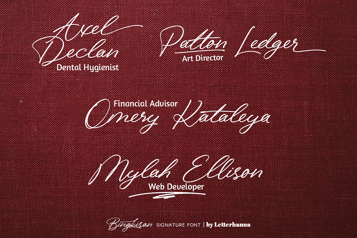 Bingkisan Font, a Script Font by Letterhanna Studio (Photo 3 of 12)