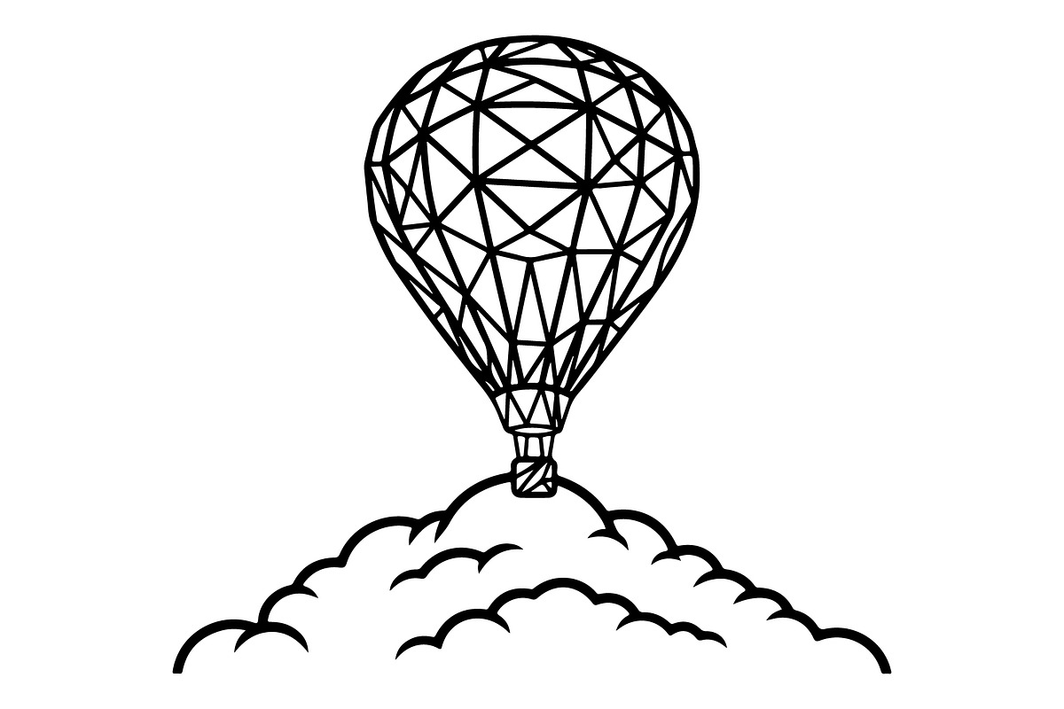 Hot Air Balloon Silhouette Bundle, an Object Illustration by Gaye Art (Photo 23 of 31)