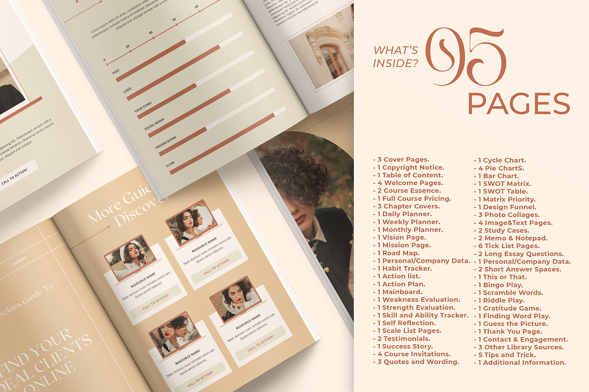 Course Workbook Template – Canva, a Marketing Template by Eesome Design Studio (Photo 2 of 23)