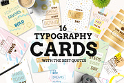 16 typography cards with quotes, a Decorative Illustration by pa3x (Thumbnail 2 of 2)