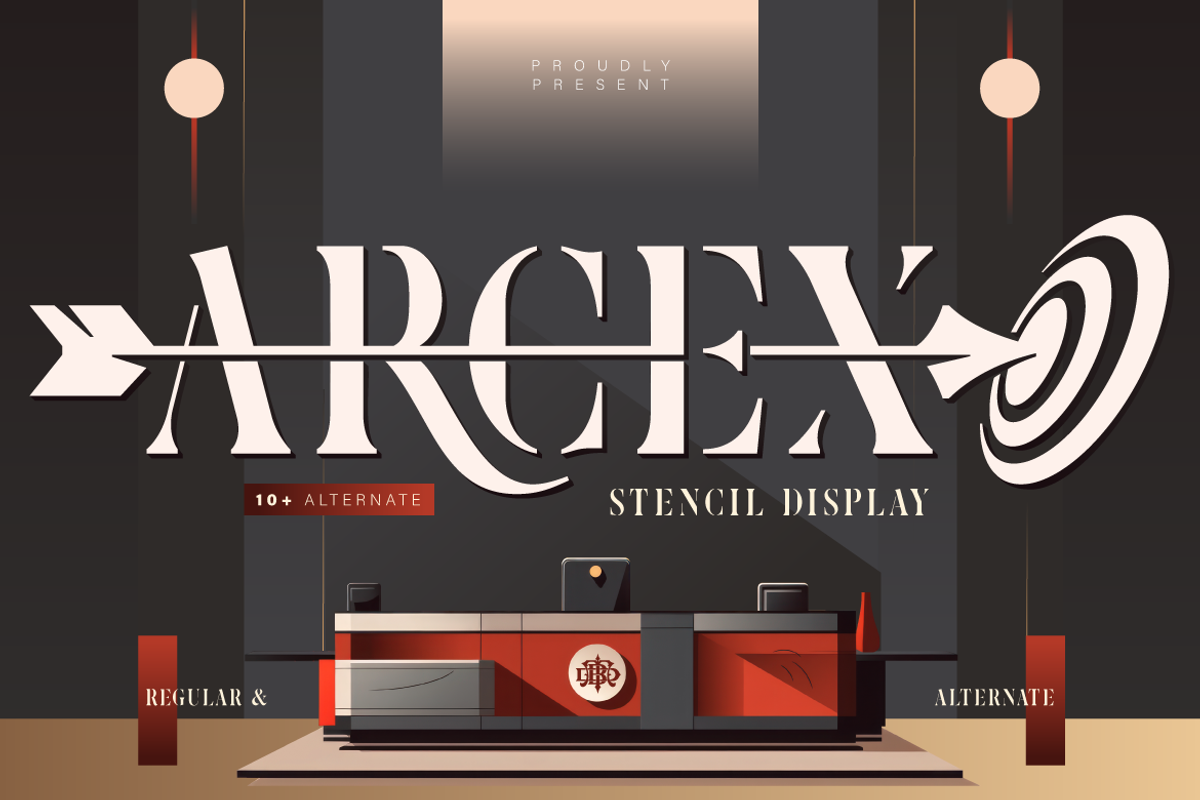 Arcex, a Serif Font by Burntilldead (Photo 1 of 15)
