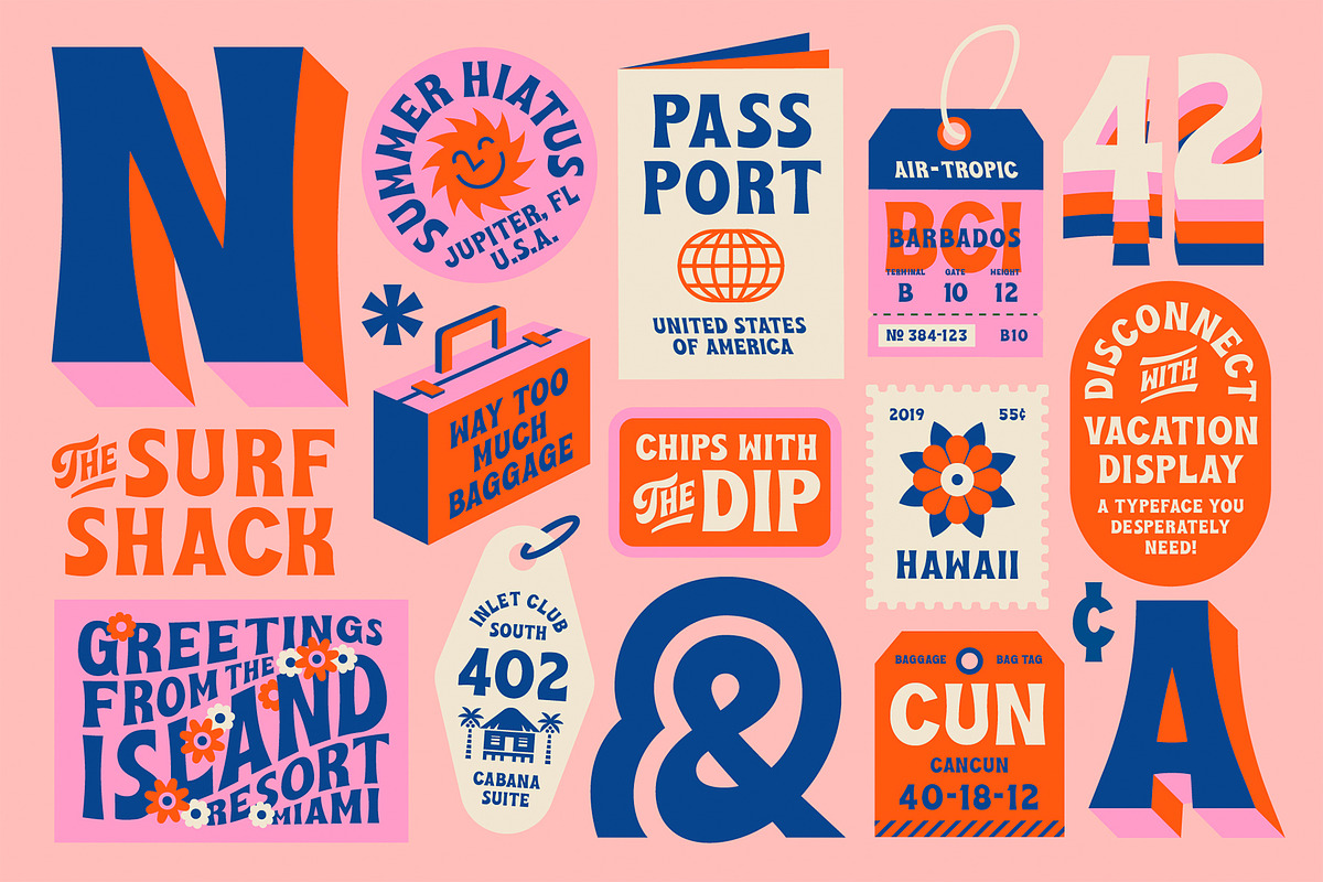 Vacation Display, a Font by Stable (Photo 2 of 6)