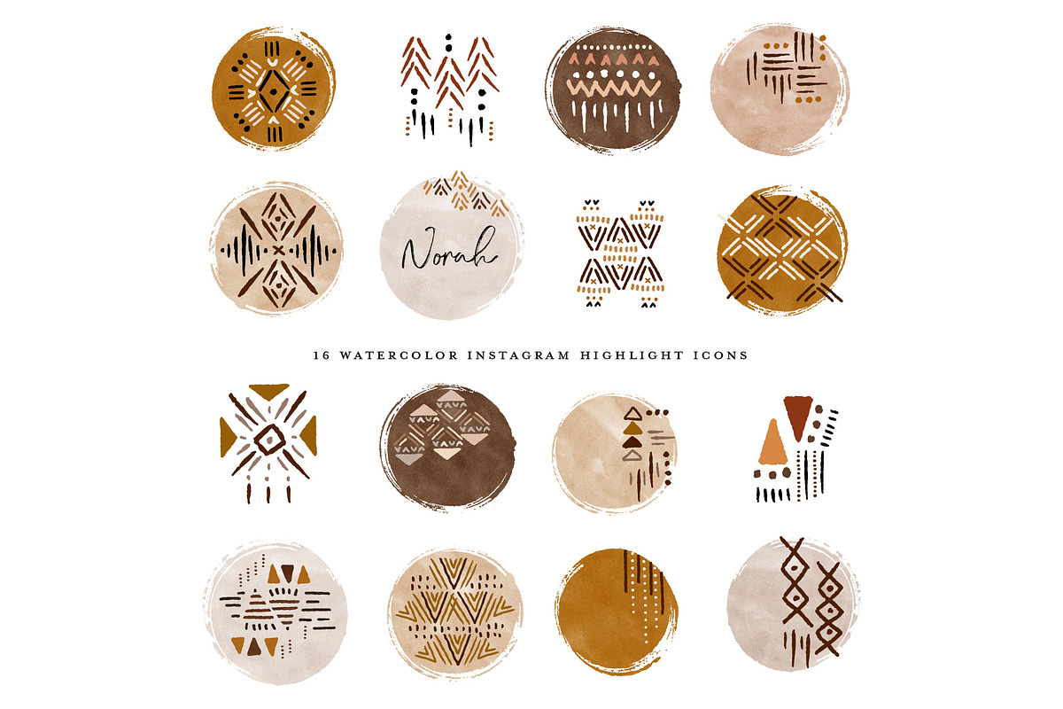 64 Watercolor Instagram Highlight, an Illustration by beatriceviyiwi (Photo 4 of 5)