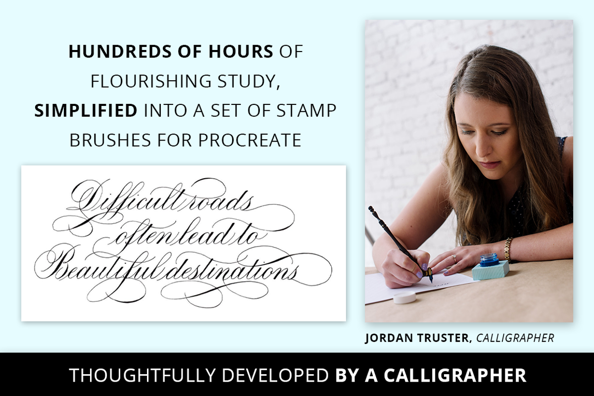 FLOURISH STAMPS FOR PROCREATE, a Brush Add-On by Loveleigh Loops (Photo 16 of 16)