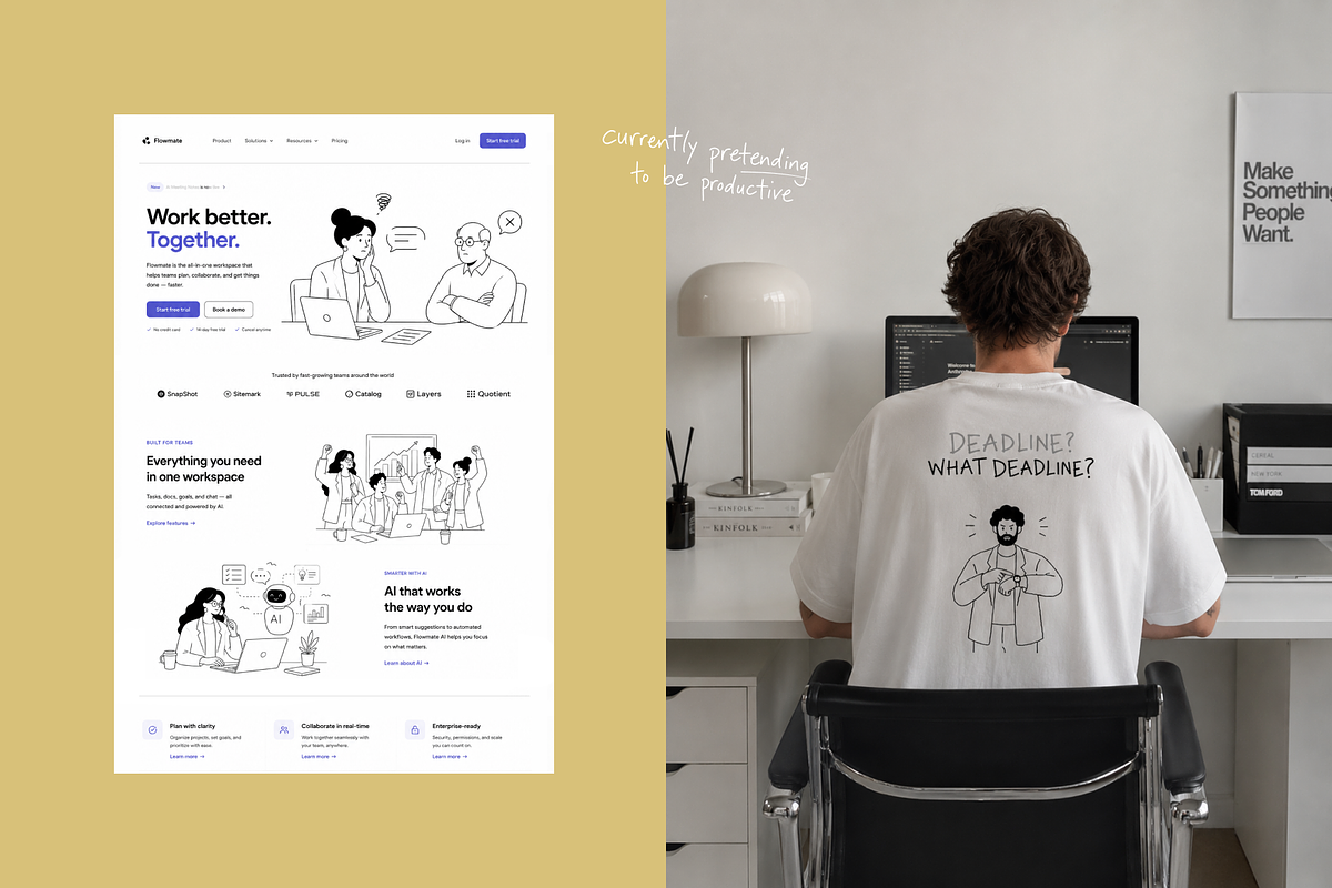 Office Workday Stories | Vector Pack, a Person Illustration by Nutalin Art (Photo 5 of 12)