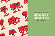 Groovy Hearts, an Object Illustration by Briddy (Thumbnail 1 of 7)