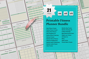 Ultimate Fitness Planner Bundle Pack