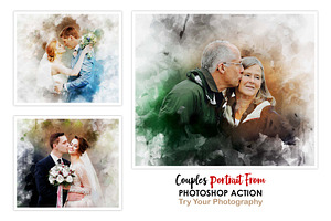 Couples Portrait From Photo, an Action Add-On by Photoshop Action