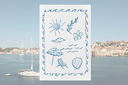 Hand drawn retro Beachy Vibes set, an Object Illustration by RaDavCrafts (Thumbnail 9 of 12)