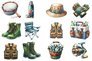 Summer Fishing Equipments Clipart, an Illustration by Designworld (Thumbnail 4 of 5)