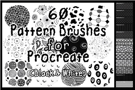 Hand Drawn Pattern Digital Brush Set