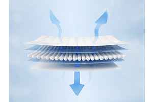 Breathable fabric texture 3d icon