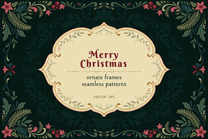 Christmas Ornate Frames & Patterns
