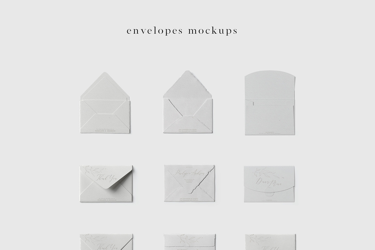 Papers&Envelopes - mockup set, a Product Mockup by Creatoom (Photo 18 of 29)