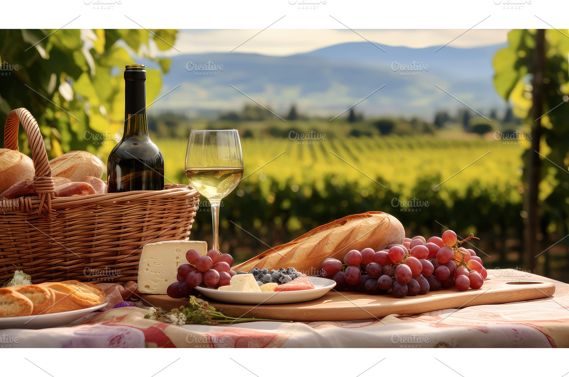 summer gourmet wine drink outdoor ai, a Food & Drink Photo by pikepicture