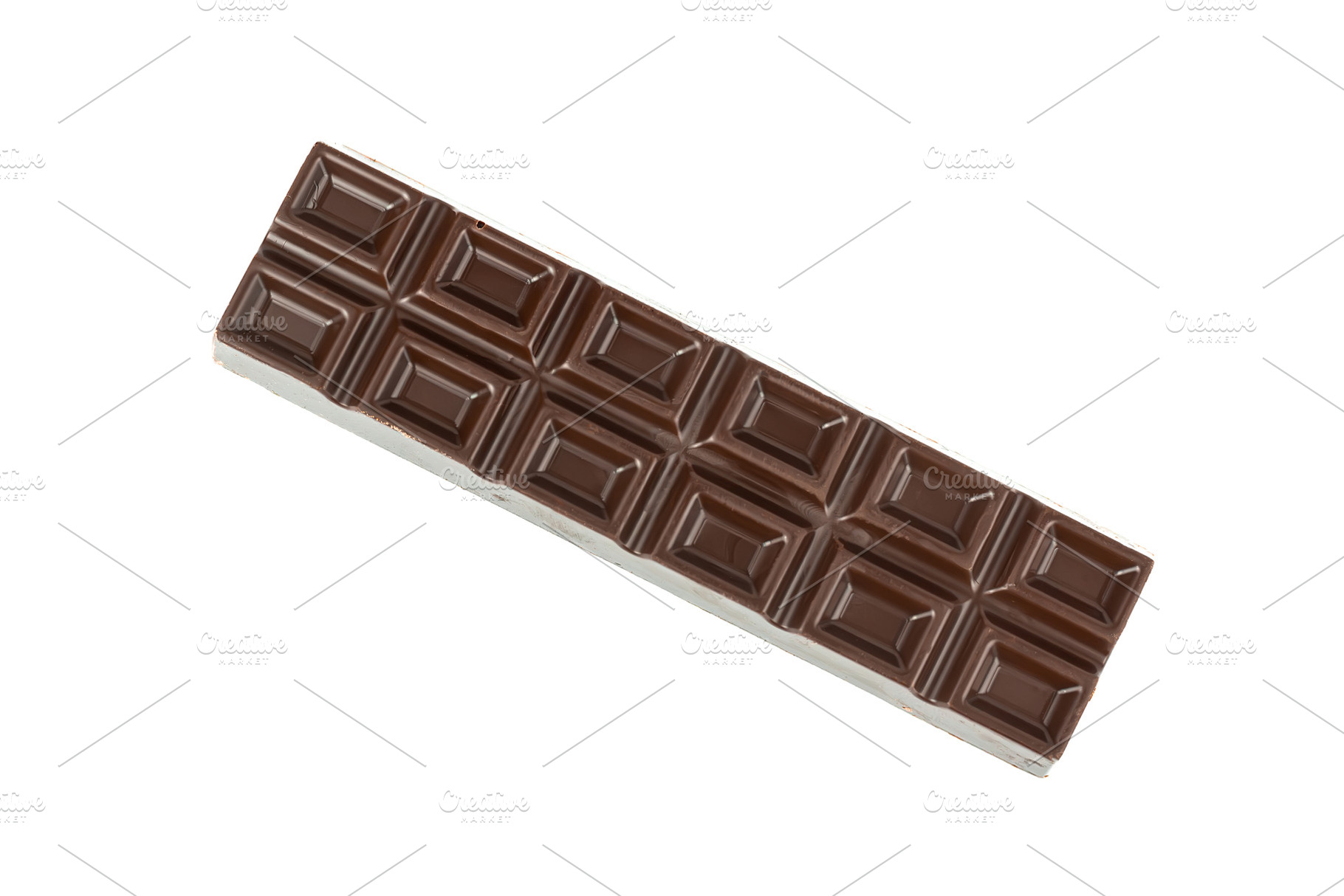 Chocolate bar isolated on white back, a Food & Drink Photo by AlexBush