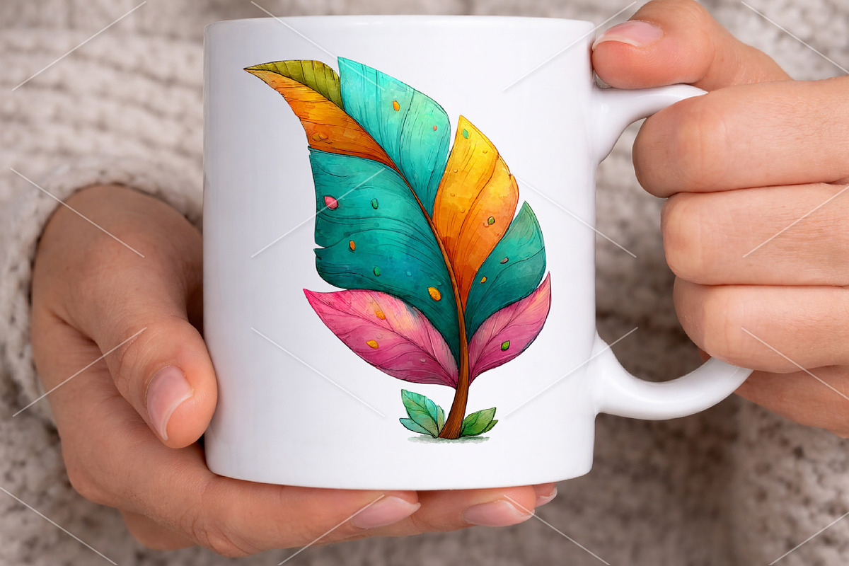 Whimsical Summer Tropical Leaf PNG, an Illustration by Canvas Craft (Photo 5 of 7)