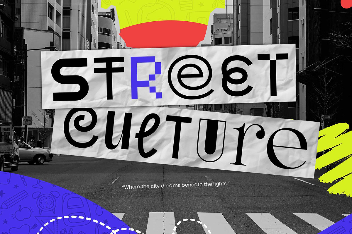Mixed Font - Unpopular Montage, a Font by Arterfak Project (Photo 5 of 12)