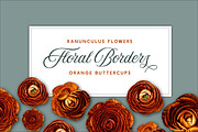 Ranunculus Borders & Autumn ClipArt, an Object Graphic by Turning Moss (Thumbnail 2 of 6)
