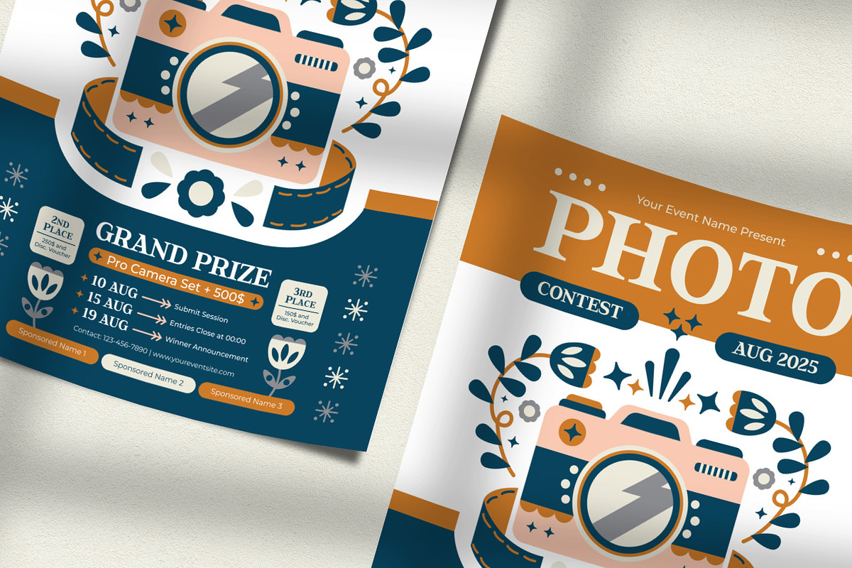 Folk Art Photo Contest Flyer, a Flyer Template by Hole Hope Design (Photo 3 of 5)