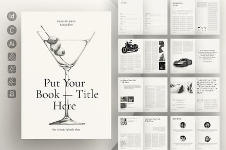 Book Title Layout Design Template, a Brochure Template by ArtisanaAura