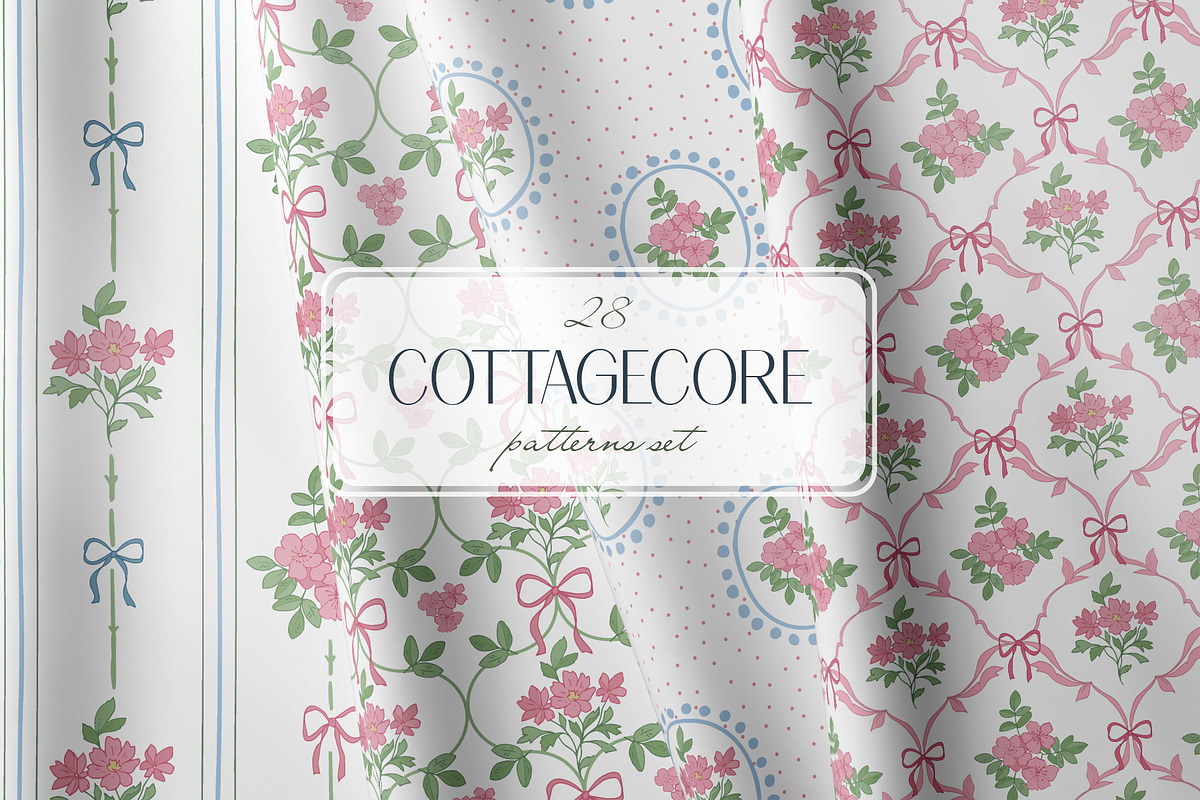 Blooming Cottagecore Dreams Patterns, a Pattern Graphic by Elena Dorosh (Photo 1 of 12)