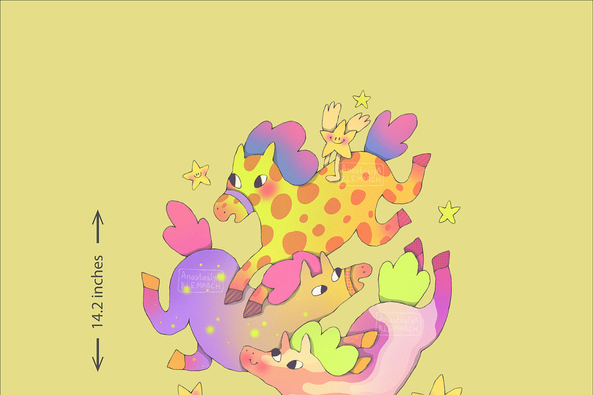 Magicla Horses, an Animal Illustration by Anastasiya Klempach (Photo 3 of 9)