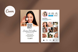 Canva Instagram Business Card, a Business Card Template by Saman Osama