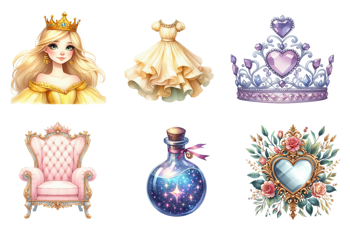 Princess Clipart, an Illustration by CreationArt (Photo 2 of 5)