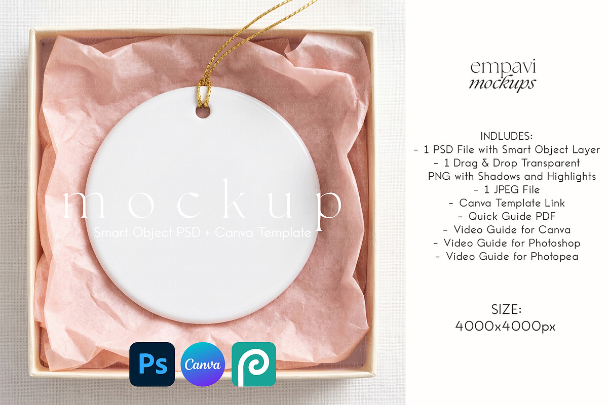 Ornament Mockup, an Advertising Mockup by EmpaviMockups (Photo 1 of 6)