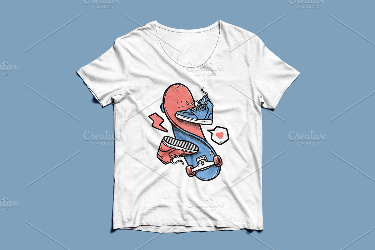 skateboard and a pair of shoes, a Sport Illustration by gunaonedesign (Photo 3 of 4)