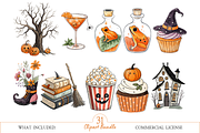 Watercolor Halloween PNG, a Decorative Illustration by MockupWizard (Thumbnail 3 of 5)