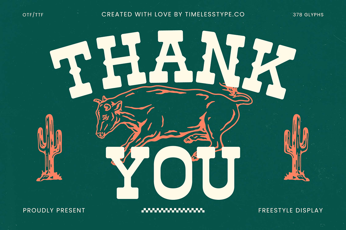 Smoke Grand Western Display Font, a Slab Serif Font by timelesstype.co (Photo 20 of 20)
