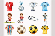 Cute Soccer Clipart, an Illustration by Design Market (Thumbnail 2 of 5)