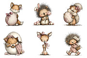 Woodland easter animals, an Illustration by CreationArt (Thumbnail 3 of 5)