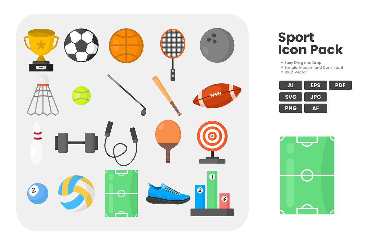 Sports Equipment Icon Set, a Duotone Icon by erifqizeicon (Photo 3 of 3)