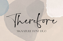 Therefore Signature Font Duo