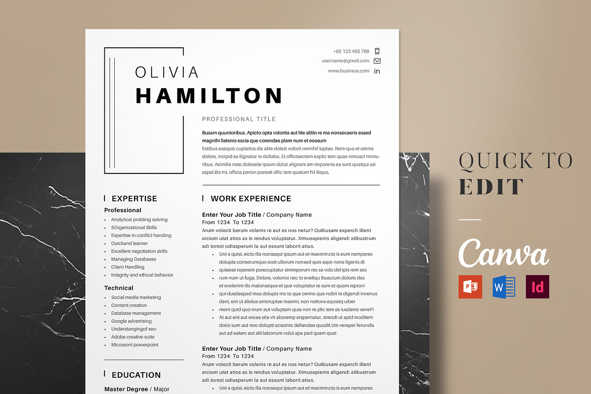 ATS Compatible Resume Template, a Resume Template by Niofix (Photo 1 of 7)